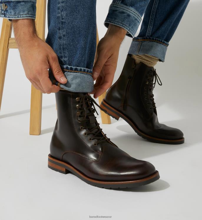 Bared Footwear hombres argón bota de cuero caoba 4Z00411