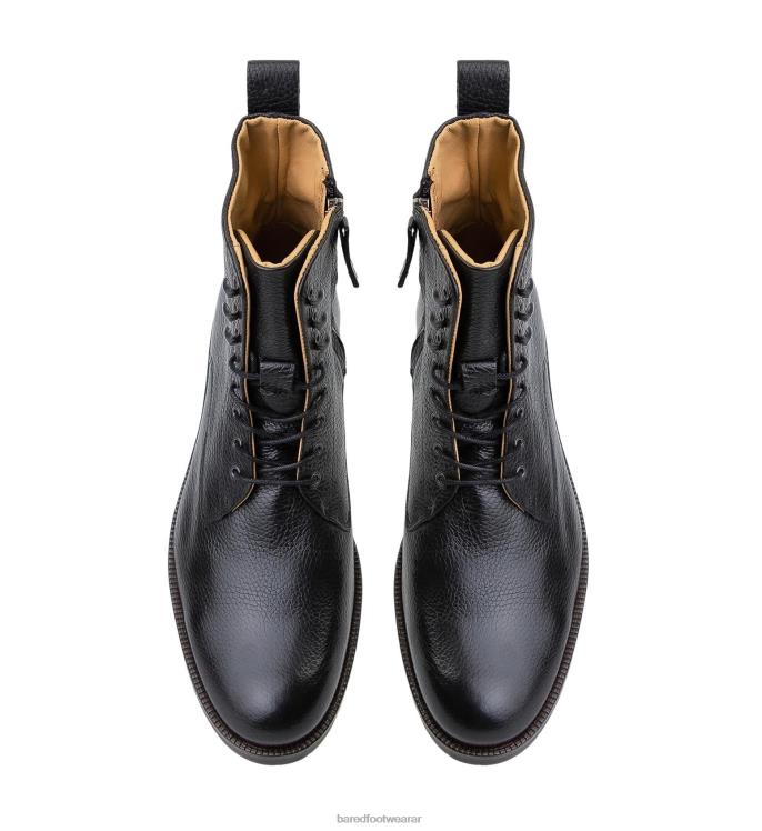 Bared Footwear hombres argón botas negras de piel granulada 4Z00412