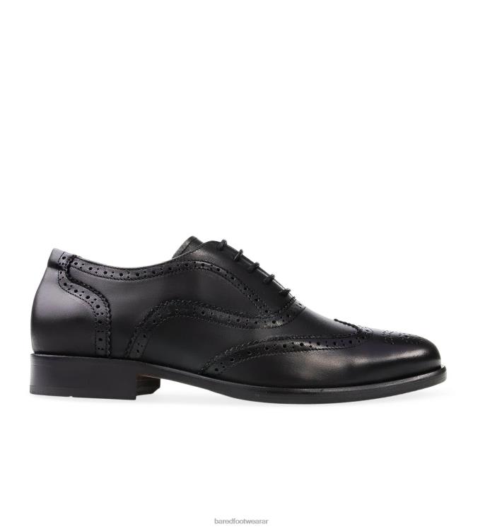 Bared Footwear hombres bario cordones de cuero negro 4Z00417