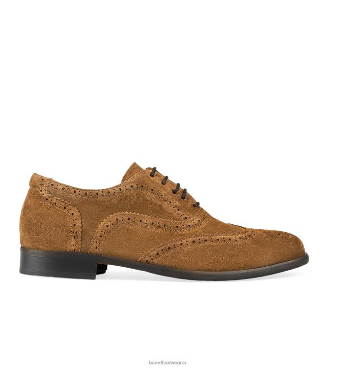 Bared Footwear hombres bario zapatos con cordones de ante color tabaco 4Z00418