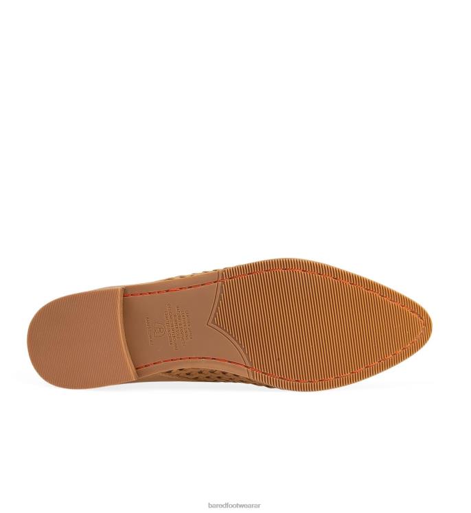 Bared Footwear hombres cacatúa zapatos planos con cordones de color canela claro 4Z004202