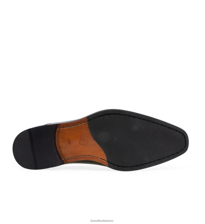 Bared Footwear hombres carbón cordones de charol negro 4Z00420