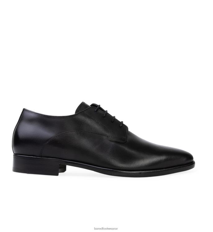 Bared Footwear hombres carbón cordones de cuero negro 4Z00419