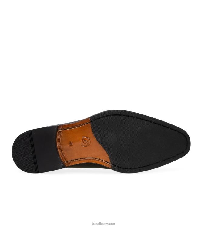Bared Footwear hombres carbón cordones de cuero negro 4Z00419
