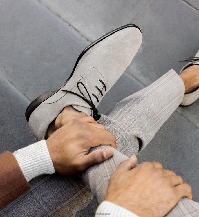 Bared Footwear hombres carbón cordones de gamuza gris 4Z00468