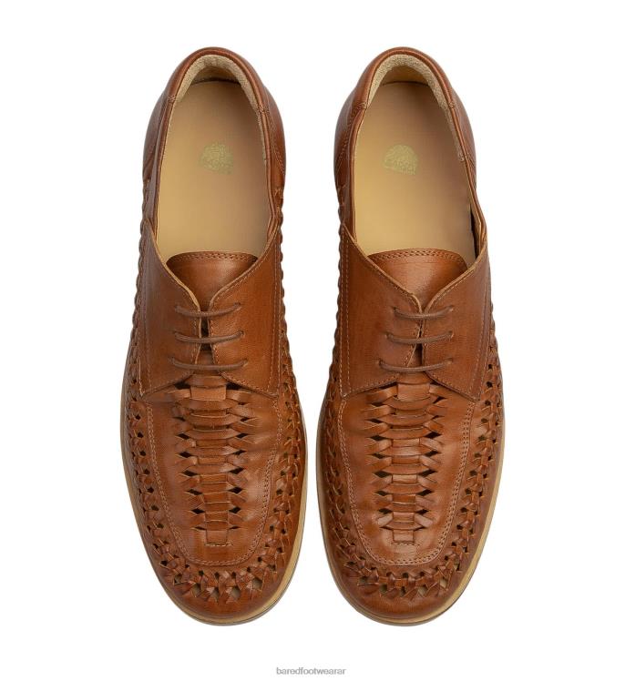 Bared Footwear hombres curio zapatos náuticos de cuero tostado bruñido 4Z00427