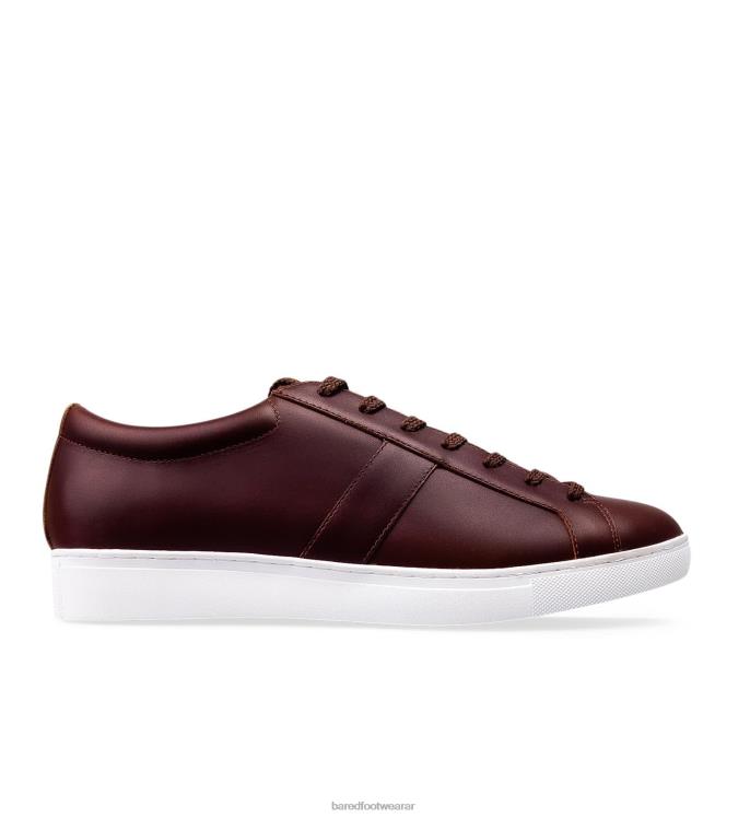 Bared Footwear hombres dirigir tenis de cuero color chocolate 4Z00426
