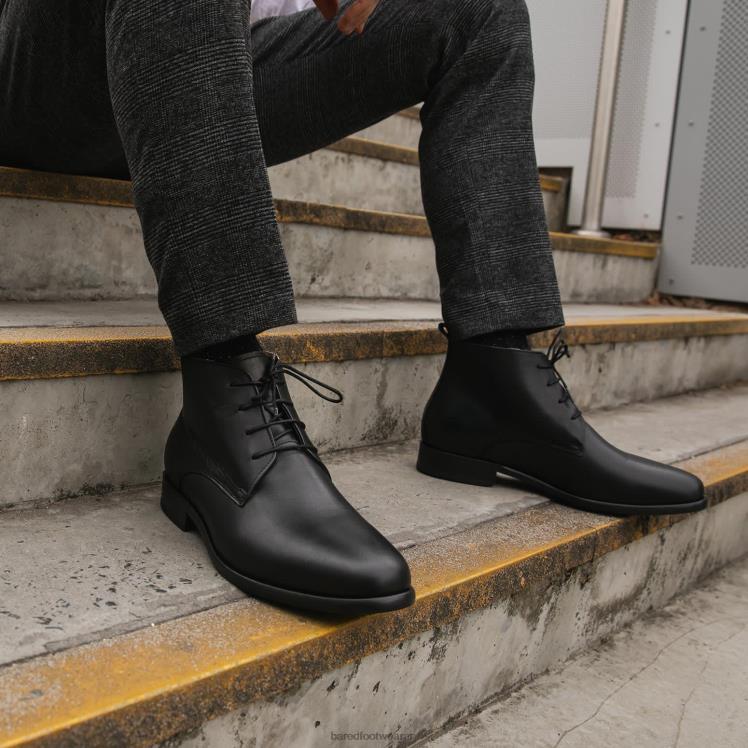 Bared Footwear hombres dubnio botas de cuero negro 4Z00434