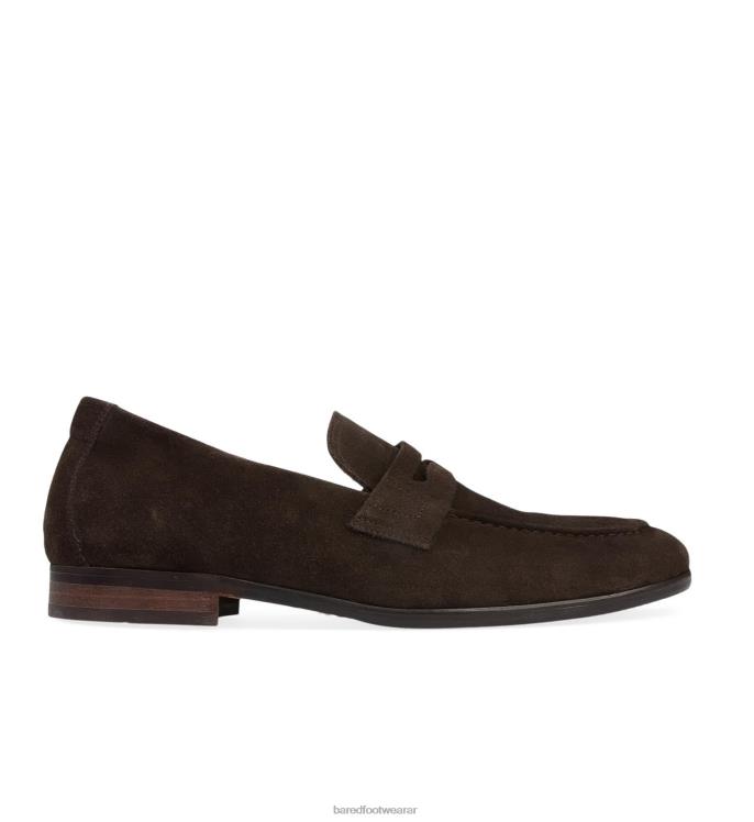 Bared Footwear hombres electro 2 mocasines de ante color chocolate 4Z00451