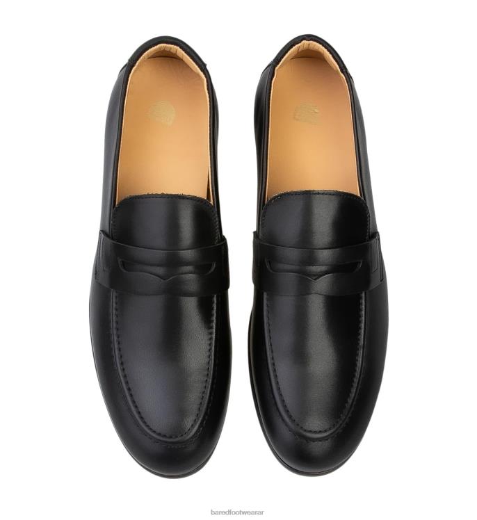 Bared Footwear hombres electro 2 mocasines de cuero negro 4Z00452