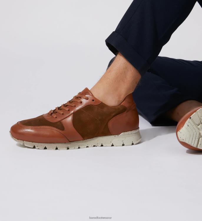 Bared Footwear hombres erbio zapatillas de cuero tostado 4Z00443