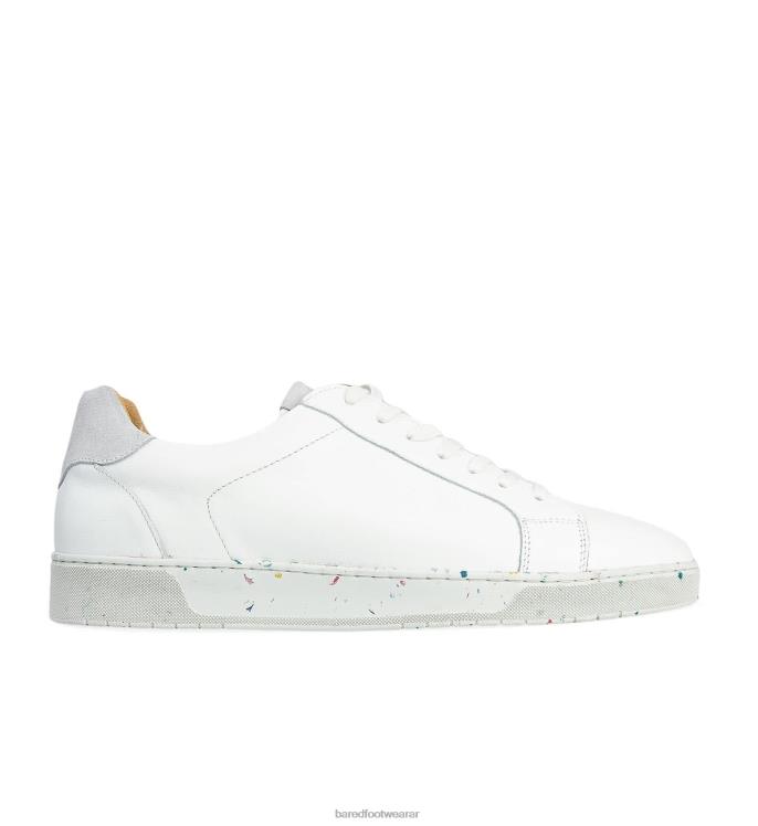Bared Footwear hombres estroncio zapatillas de deporte de cuero blanco 4Z00424