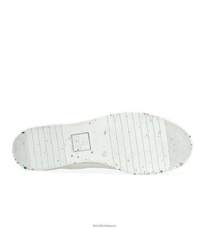 Bared Footwear hombres estroncio zapatillas de deporte de cuero blanco 4Z00424