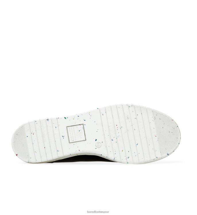 Bared Footwear hombres fermio zapatillas de deporte de cuero negro 4Z0045