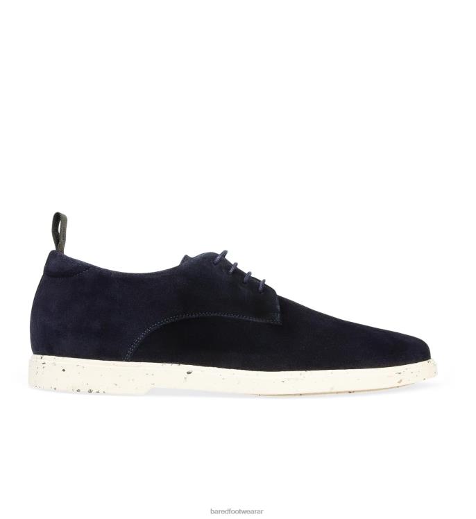 Bared Footwear hombres firme zapatos con cordones de ante azul marino 4Z00455
