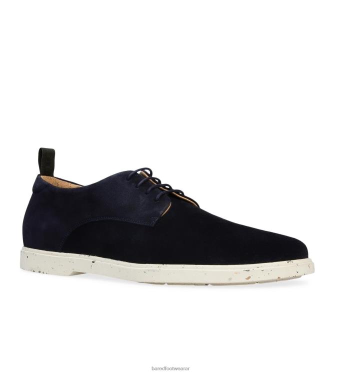 Bared Footwear hombres firme zapatos con cordones de ante azul marino 4Z00455