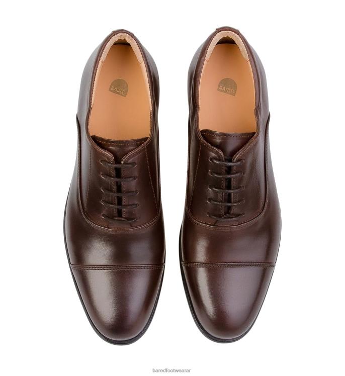 Bared Footwear hombres francio cordones de cuero chocolate 4Z00450