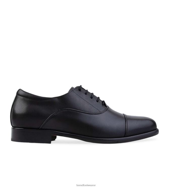 Bared Footwear hombres francio cordones de cuero negro 4Z00449
