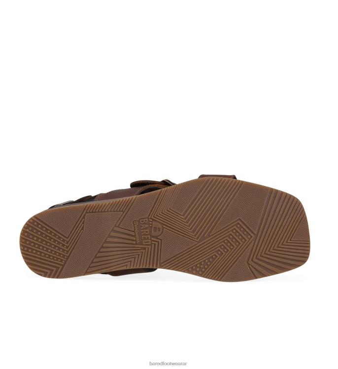 Bared Footwear hombres hassio sandalia marrón de piel encerada 4Z00438