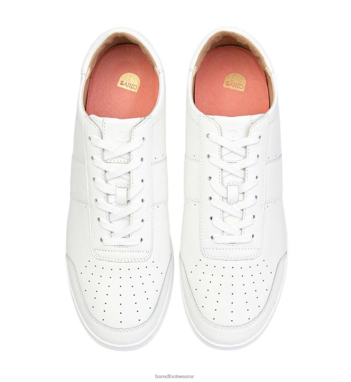 Bared Footwear hombres magnox zapatillas de deporte de cuero blanco 4Z00457