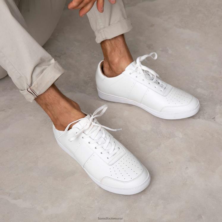 Bared Footwear hombres magnox zapatillas de deporte de cuero blanco 4Z00457