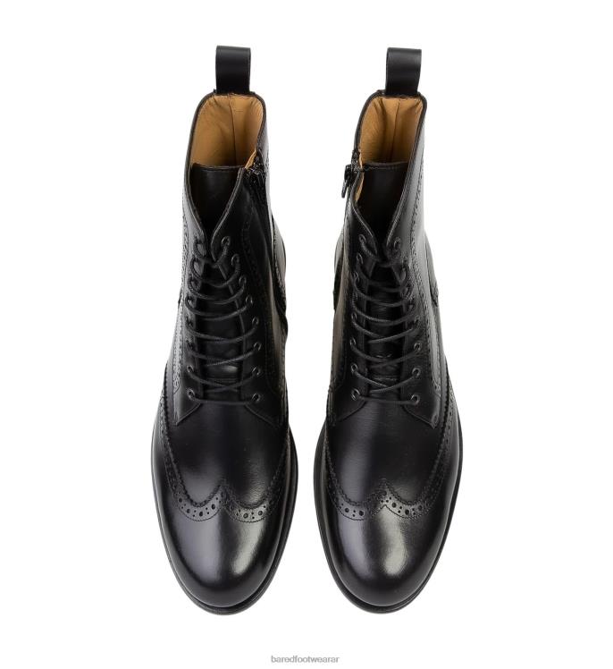 Bared Footwear hombres manganeso 2 botas de cuero negro 4Z0041