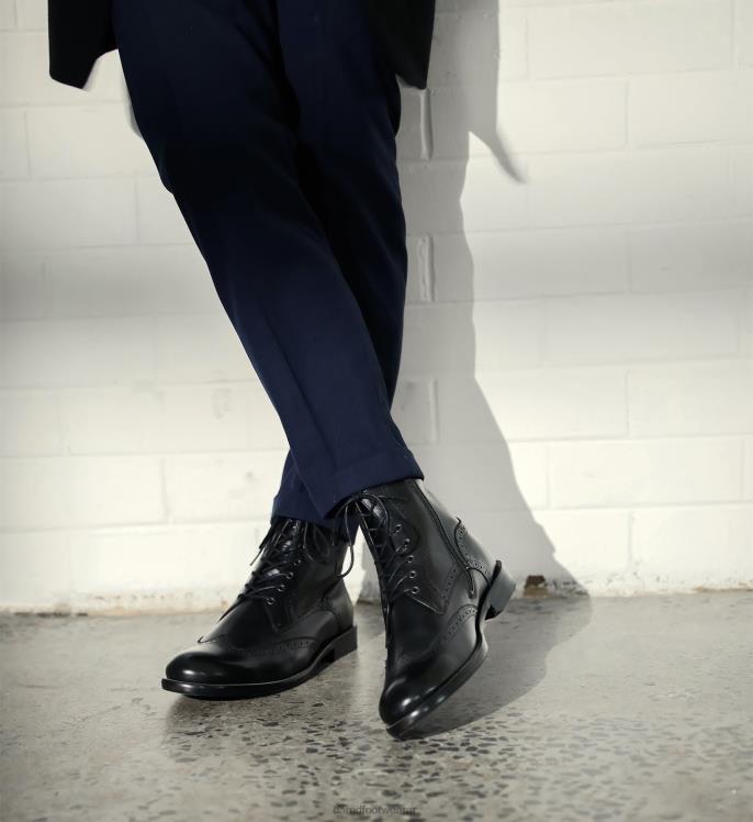 Bared Footwear hombres manganeso 2 botas de cuero negro 4Z0041
