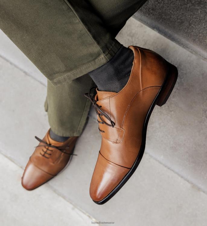 Bared Footwear hombres osmio cordones de cuero tostado 4Z00413