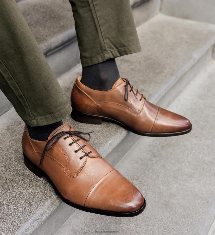 Bared Footwear hombres osmio cordones de cuero tostado 4Z00413