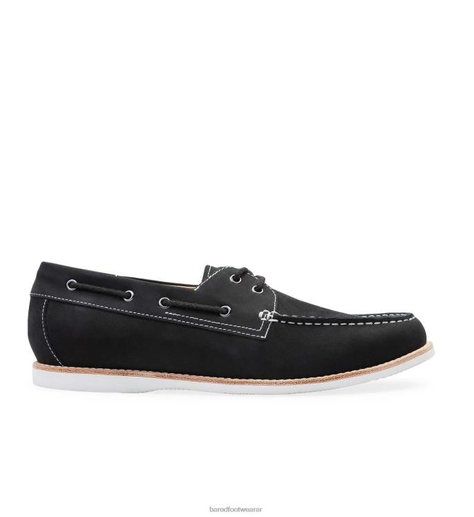 Bared Footwear hombres polonio zapatos náuticos de nobuk asfáltico 4Z00442