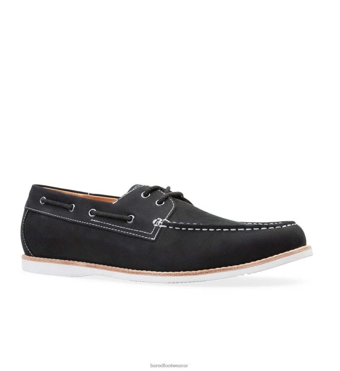 Bared Footwear hombres polonio zapatos náuticos de nobuk asfáltico 4Z00442