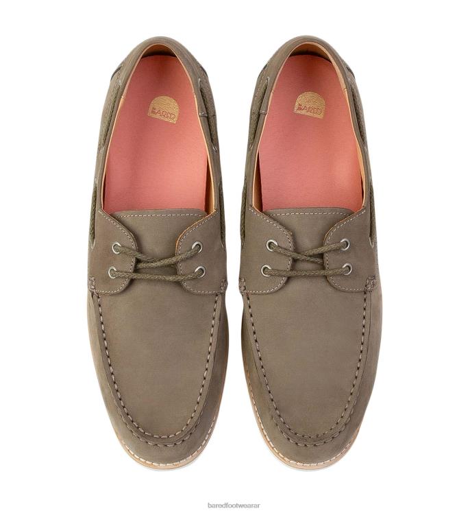 Bared Footwear hombres polonio zapatos náuticos de nubuck color carbón 4Z00441