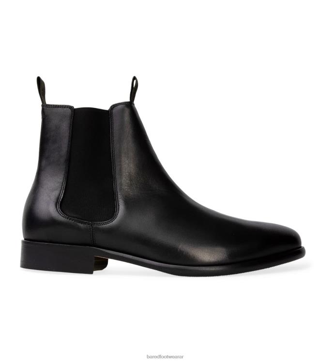 Bared Footwear hombres talio botas de cuero negro 4Z00432