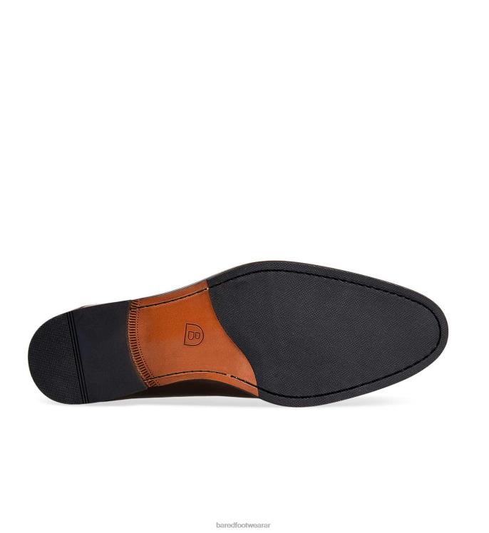 Bared Footwear hombres vanadio zapatos con doble hebilla de piel color chocolate 4Z00448