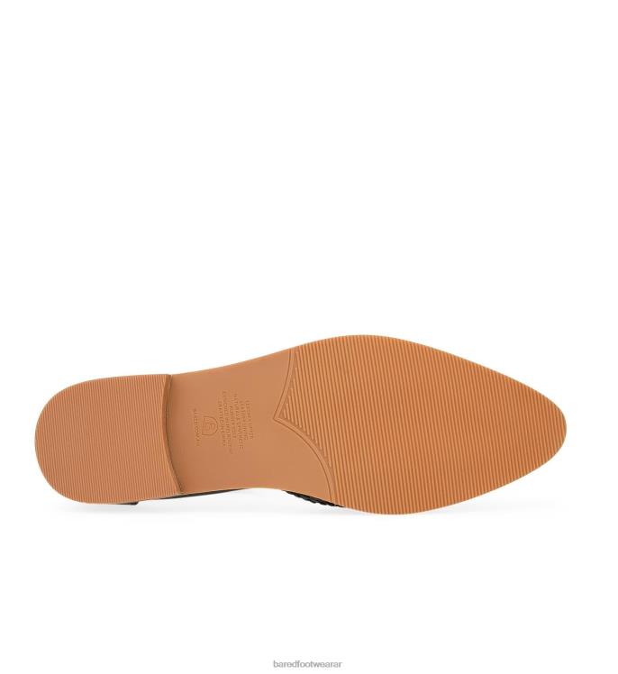 Bared Footwear mujer Argos sandalias planas de cuero negro 4Z004212