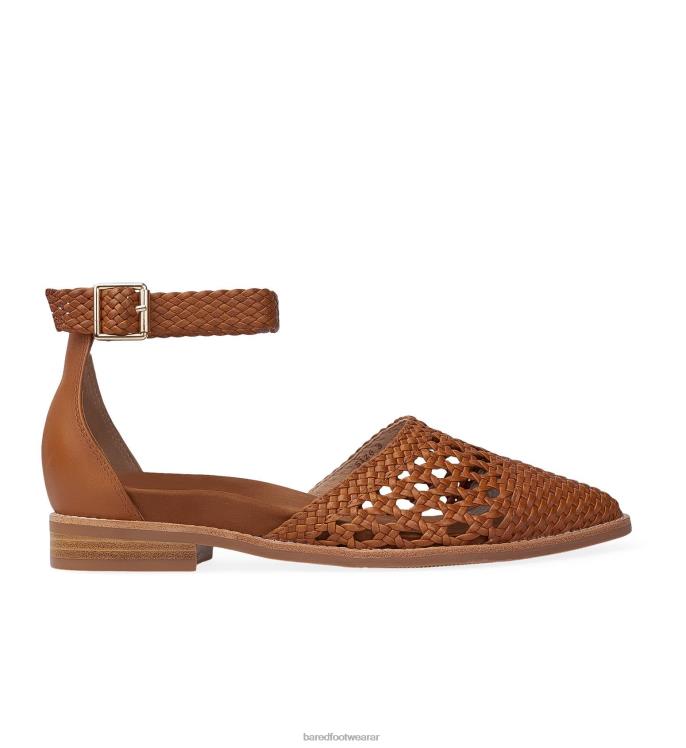 Bared Footwear mujer Argos sandalias planas de cuero tostado 4Z004211