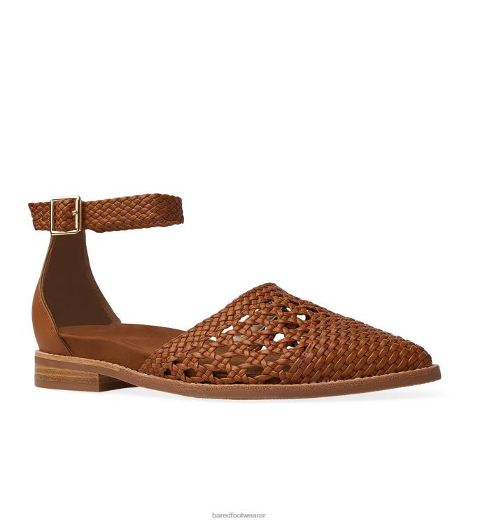 Bared Footwear mujer Argos sandalias planas de cuero tostado 4Z004211