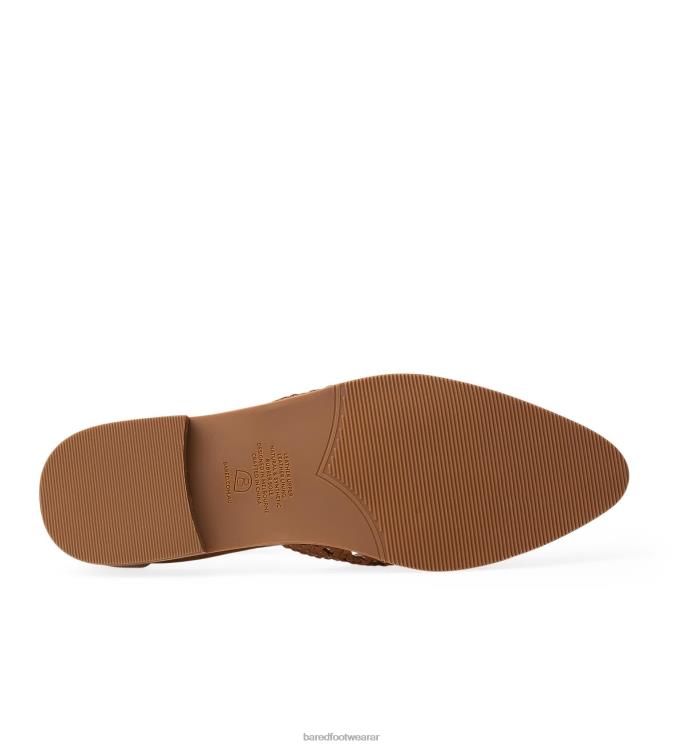 Bared Footwear mujer Argos sandalias planas de cuero tostado 4Z004211