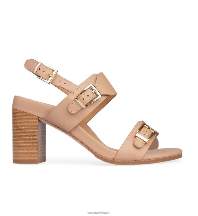 Bared Footwear mujer Hamerkop 2 tacones altos de cuero marrón claro 4Z004272