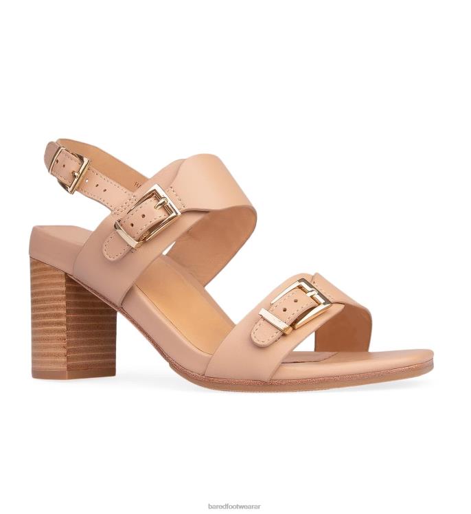 Bared Footwear mujer Hamerkop 2 tacones altos de cuero marrón claro 4Z004272
