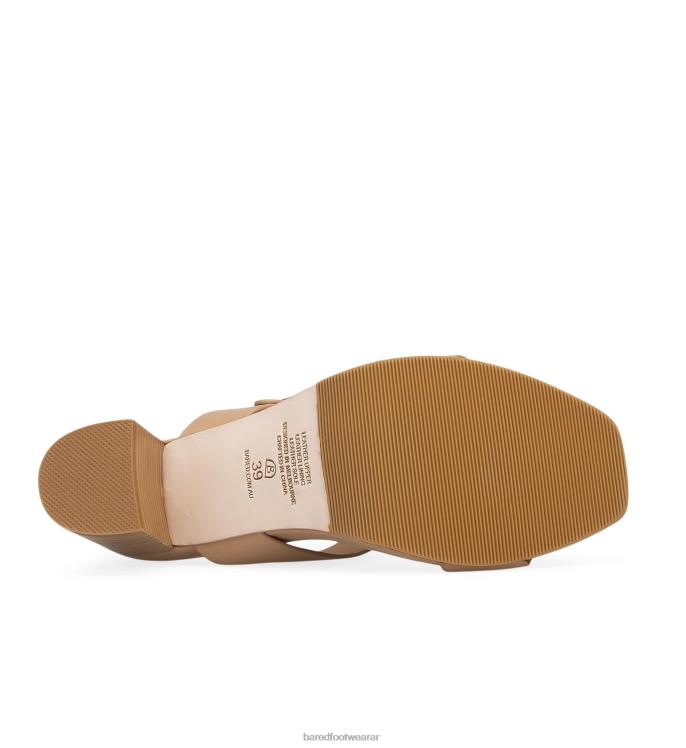 Bared Footwear mujer Hamerkop 2 tacones altos de cuero marrón claro 4Z004272