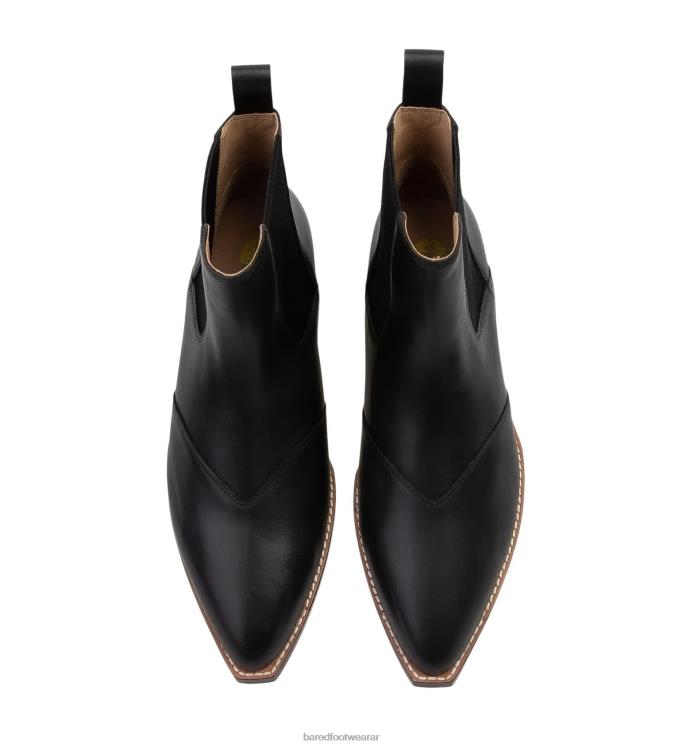 Bared Footwear mujer Hoatzín botas planas de cuero negro 4Z004190