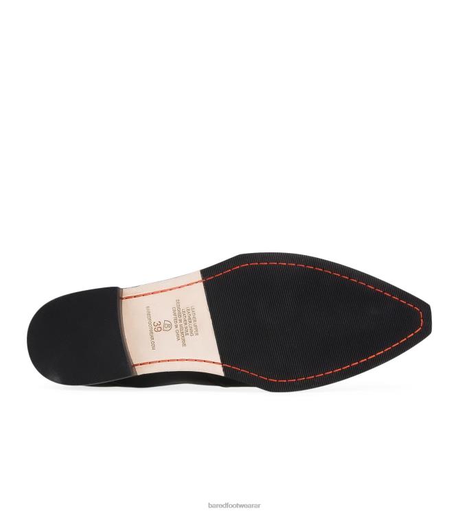Bared Footwear mujer Hoatzín botas planas de cuero negro 4Z004190