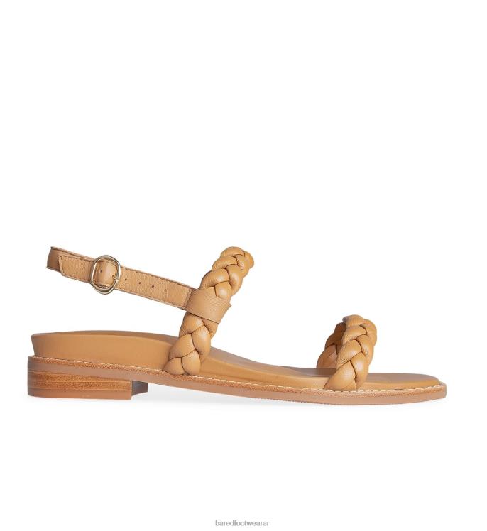 Bared Footwear mujer Jaeger 2 sandalias planas de cuero tostado 4Z004176