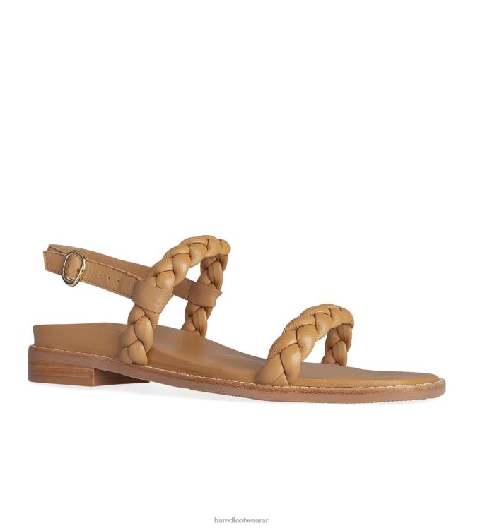 Bared Footwear mujer Jaeger 2 sandalias planas de cuero tostado 4Z004176