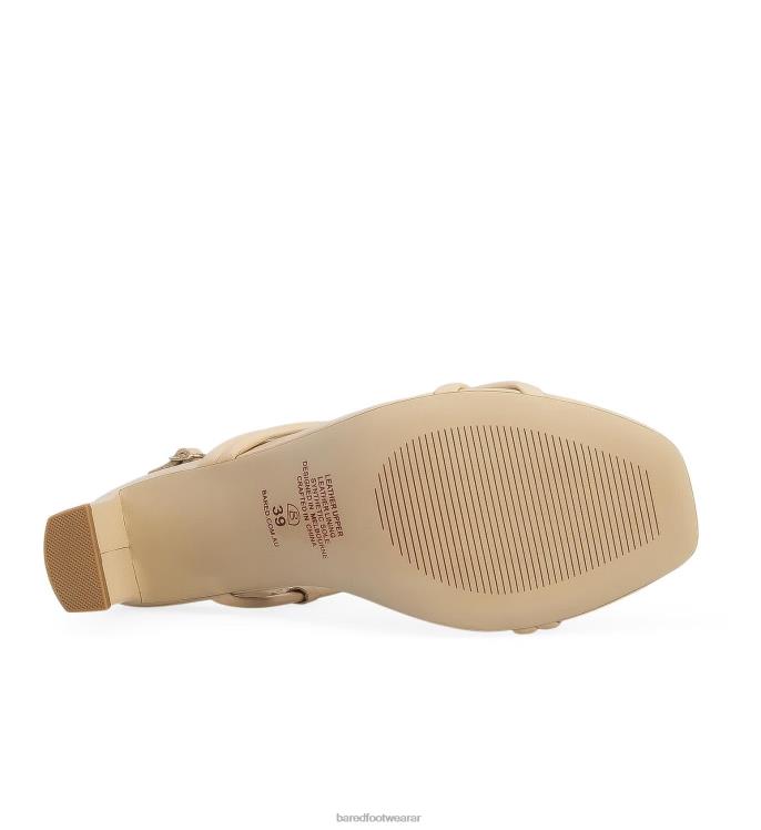 Bared Footwear mujer aguijón tacones altos de cuero arena 4Z004106