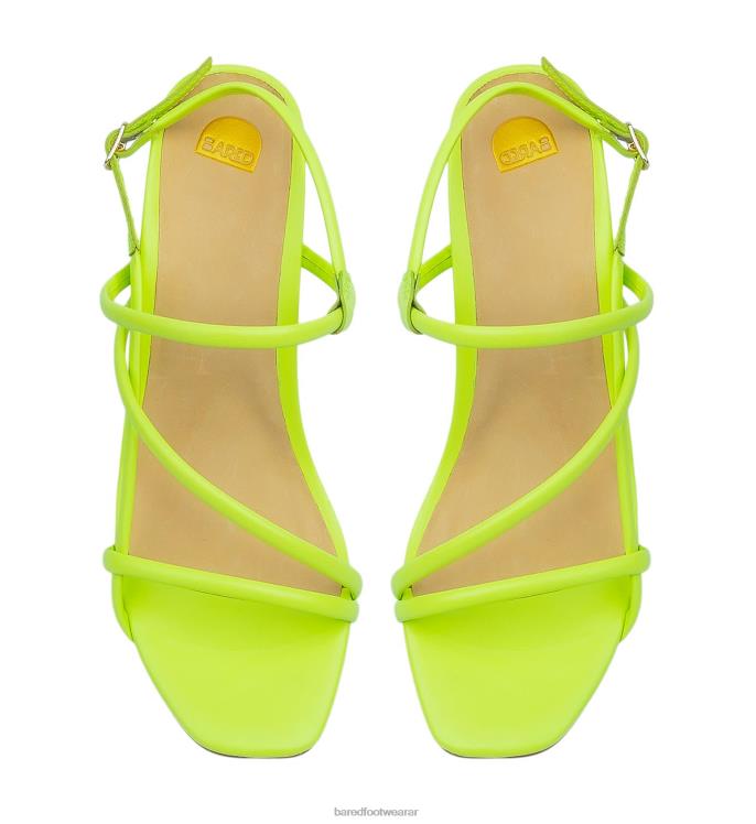 Bared Footwear mujer aguijón tacones altos de cuero chartreuse 4Z004107