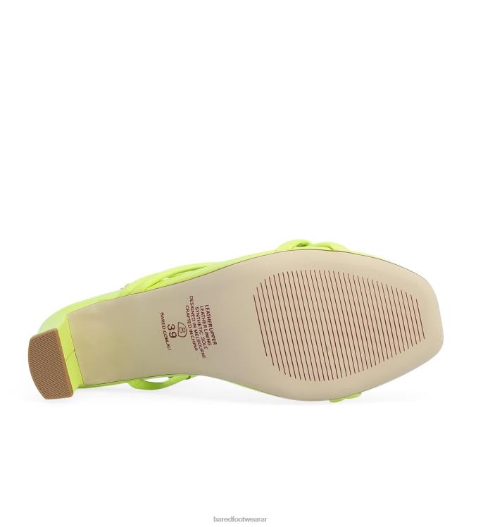 Bared Footwear mujer aguijón tacones altos de cuero chartreuse 4Z004107