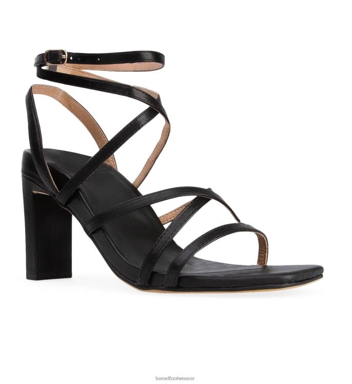 Bared Footwear mujer akalat tacones altos de cuero negro 4Z004183