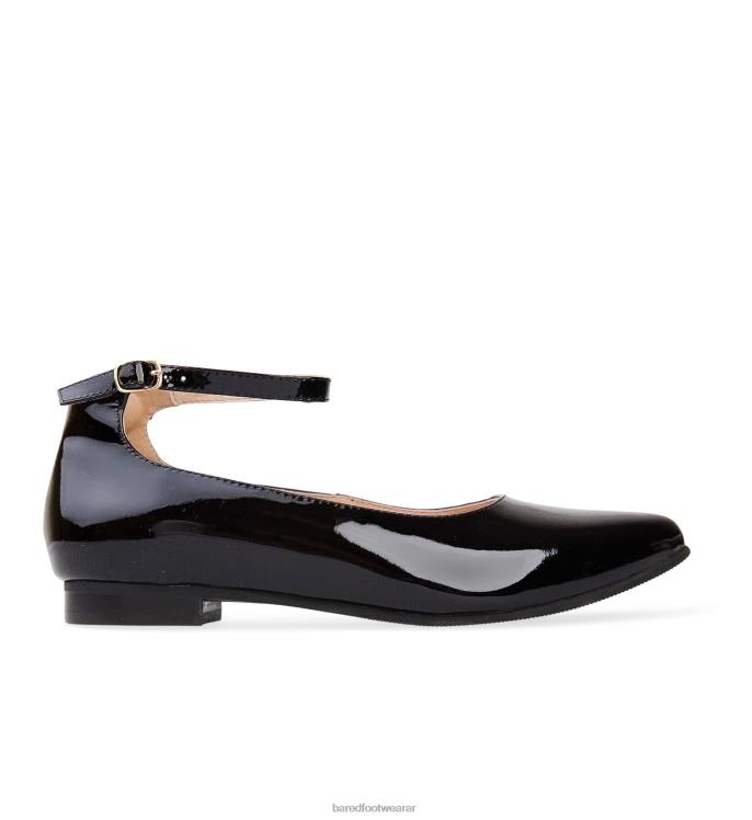 Bared Footwear mujer avefría ii bailarinas de charol negro con suela negra 4Z004296
